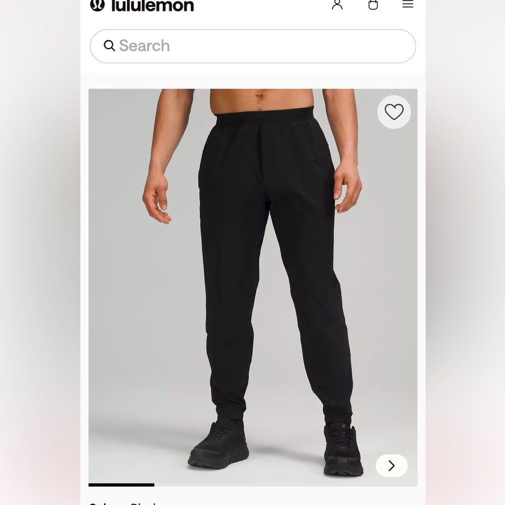 lululemon athletica Men's Classic Black Joggers